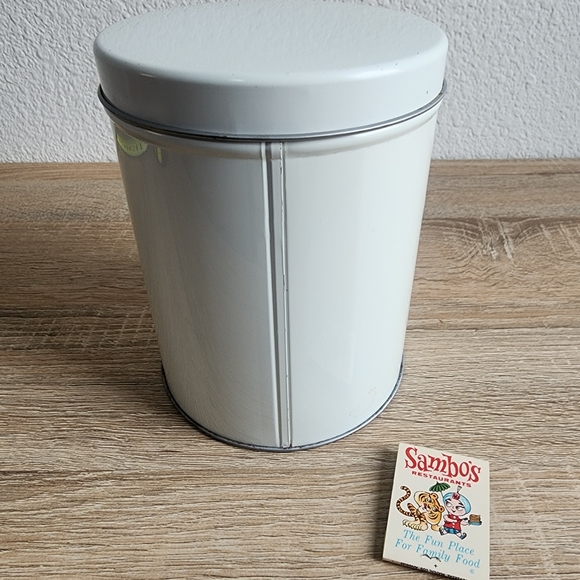 60s 70s VINTAGE Pennsylvania Dutch Lidded Candy Tin Canister Country Rural Farm - Picture 5 of 10